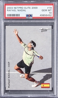 2003 NetPro Elite 2000 #19 Rafael Nadal (/2000) - PSA GEM MT 10
